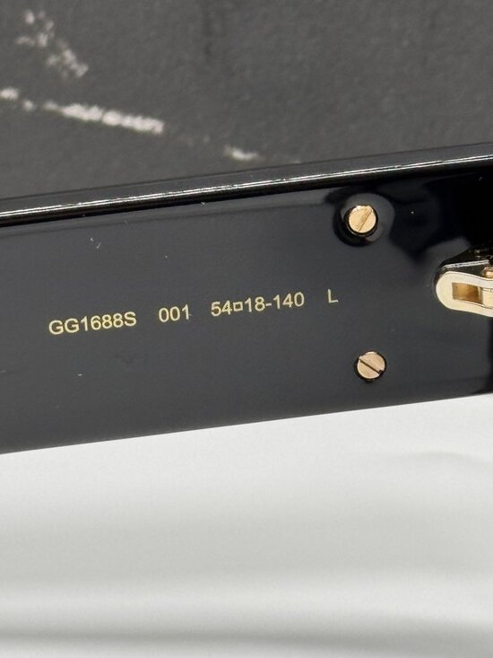 NEW GUCCI GG1688S 001 SUNGLASSES BLACK WOMEN EYEWEAR - Picture 9 of 10